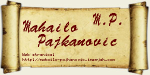 Mahailo Pajkanović vizit kartica